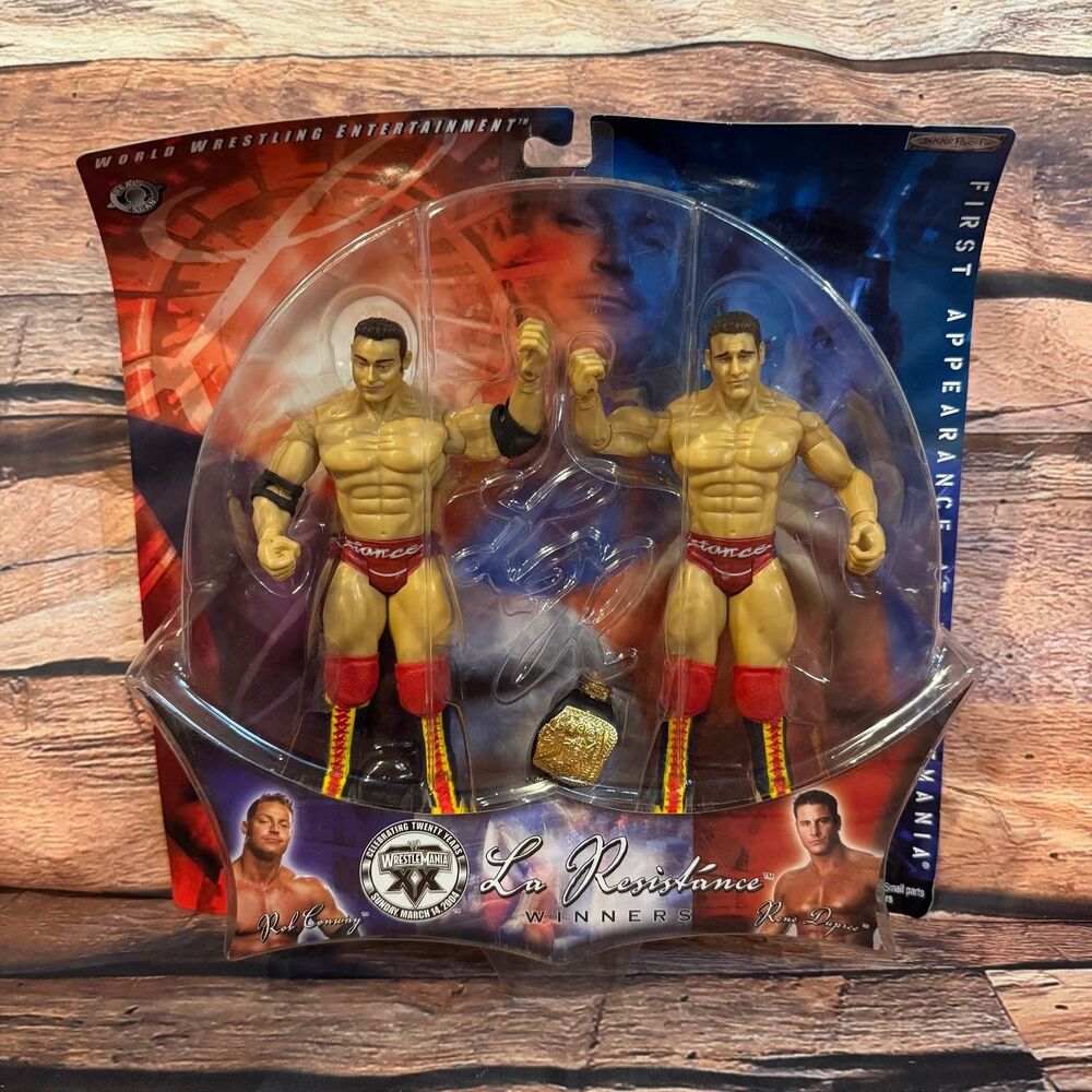 Jakks Pacific Rene Dupree Rob Conway La Resistance WWE WrestleMania XX 7" Belt